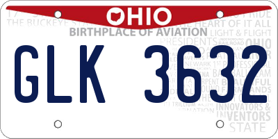 OH license plate GLK3632