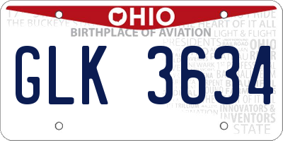 OH license plate GLK3634