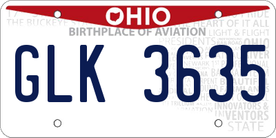 OH license plate GLK3635