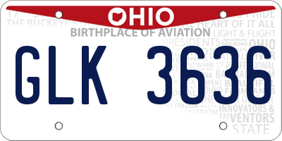OH license plate GLK3636