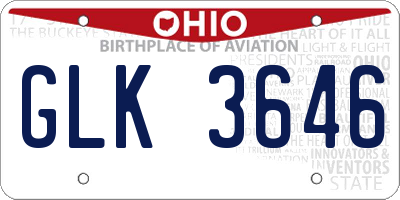OH license plate GLK3646