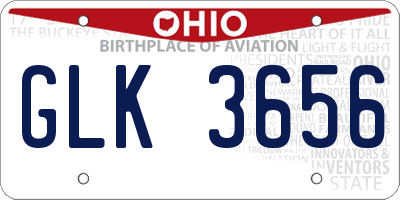 OH license plate GLK3656