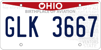 OH license plate GLK3667