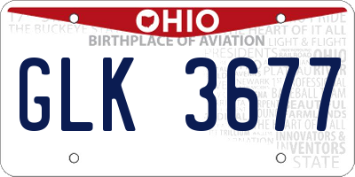 OH license plate GLK3677
