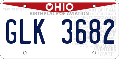 OH license plate GLK3682