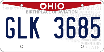 OH license plate GLK3685