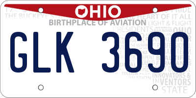 OH license plate GLK3690