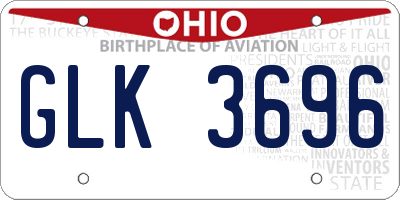 OH license plate GLK3696
