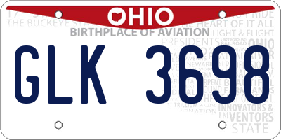 OH license plate GLK3698