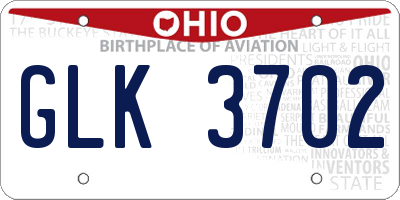 OH license plate GLK3702