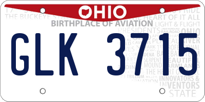 OH license plate GLK3715