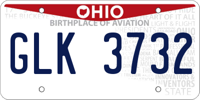 OH license plate GLK3732