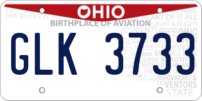 OH license plate GLK3733