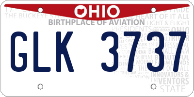 OH license plate GLK3737