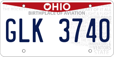 OH license plate GLK3740