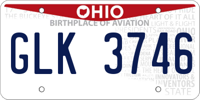 OH license plate GLK3746