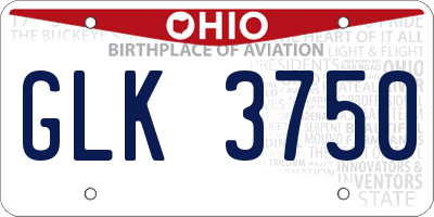 OH license plate GLK3750