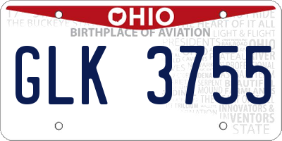 OH license plate GLK3755