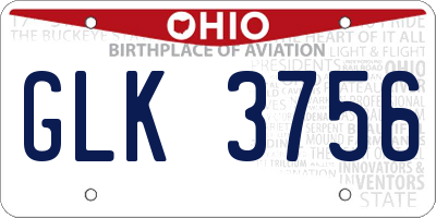 OH license plate GLK3756