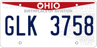 OH license plate GLK3758