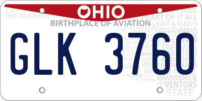 OH license plate GLK3760