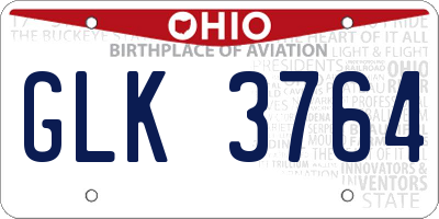 OH license plate GLK3764