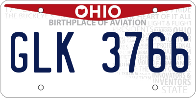 OH license plate GLK3766