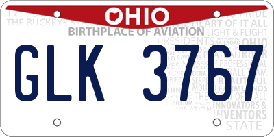 OH license plate GLK3767
