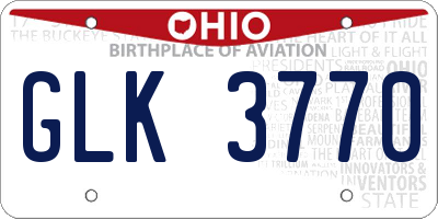 OH license plate GLK3770