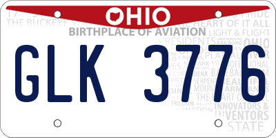 OH license plate GLK3776