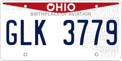 OH license plate GLK3779