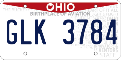 OH license plate GLK3784