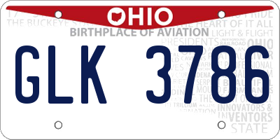 OH license plate GLK3786