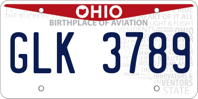 OH license plate GLK3789