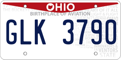OH license plate GLK3790