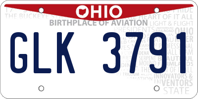 OH license plate GLK3791