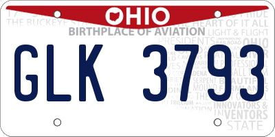 OH license plate GLK3793