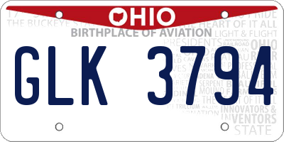 OH license plate GLK3794