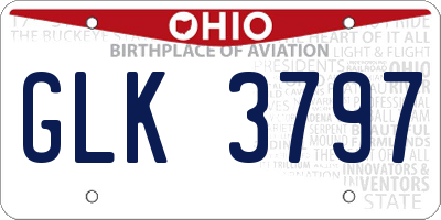 OH license plate GLK3797