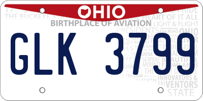 OH license plate GLK3799