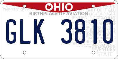 OH license plate GLK3810