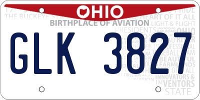 OH license plate GLK3827