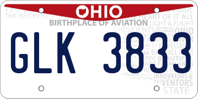 OH license plate GLK3833