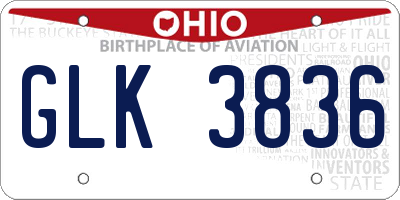 OH license plate GLK3836