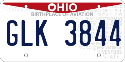 OH license plate GLK3844