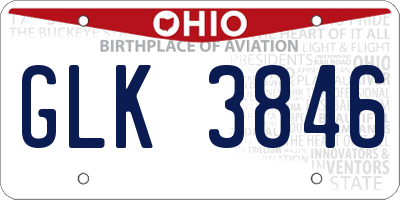 OH license plate GLK3846