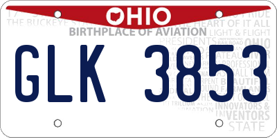 OH license plate GLK3853