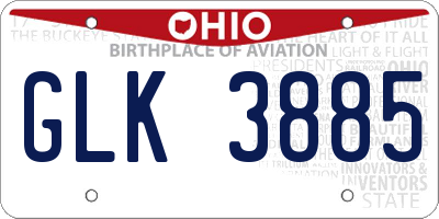 OH license plate GLK3885