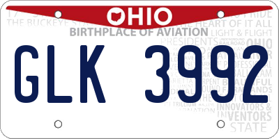OH license plate GLK3992