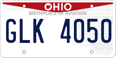 OH license plate GLK4050